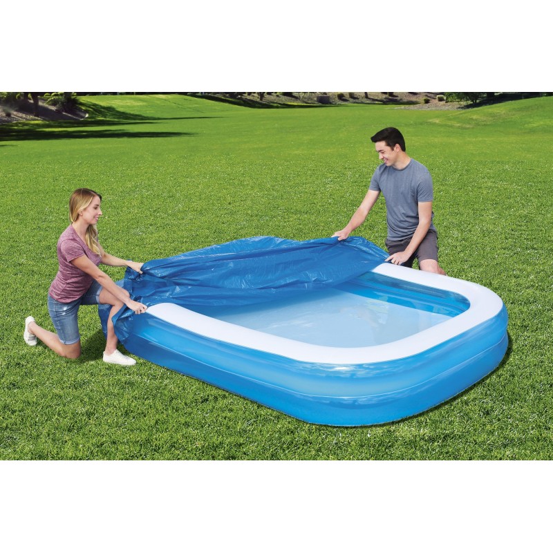 Bâche 4 saisons rectangle 295x220 cm pour piscine hors sol 262x175cm