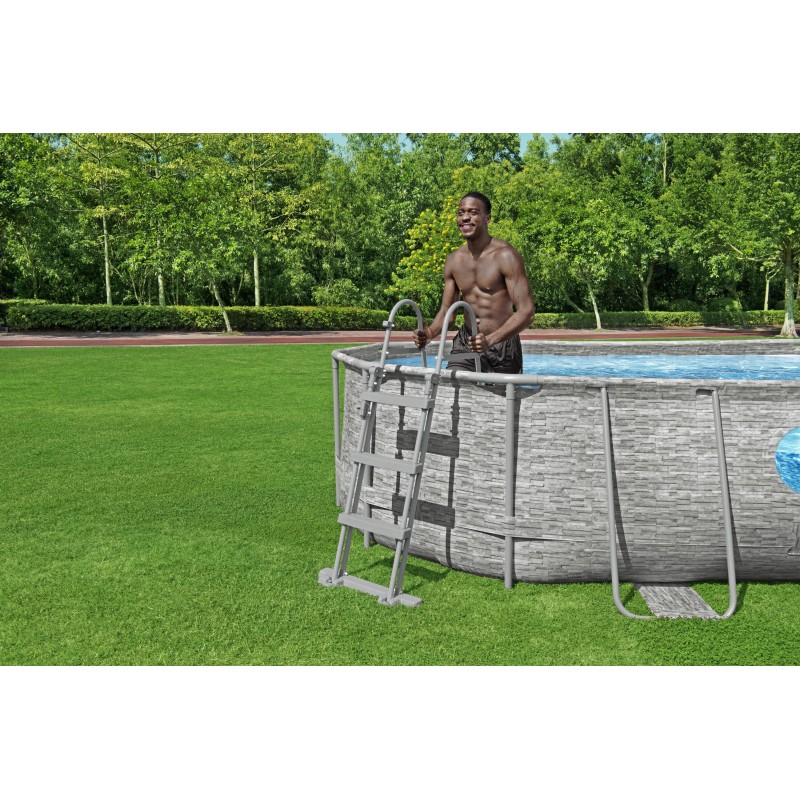 Echelle pour piscine hors sol jusqu'à hauteur 107 cm - 2 x 3 marches