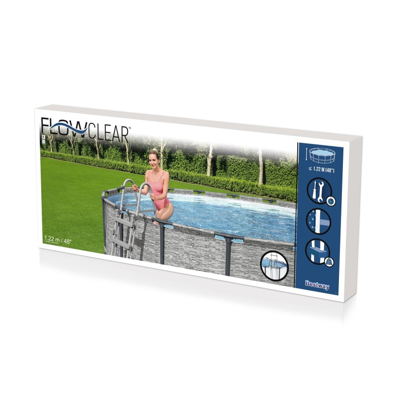 Echelle pour piscine hors sol jusqu'à hauteur 122 cm - 2 x 4 marches