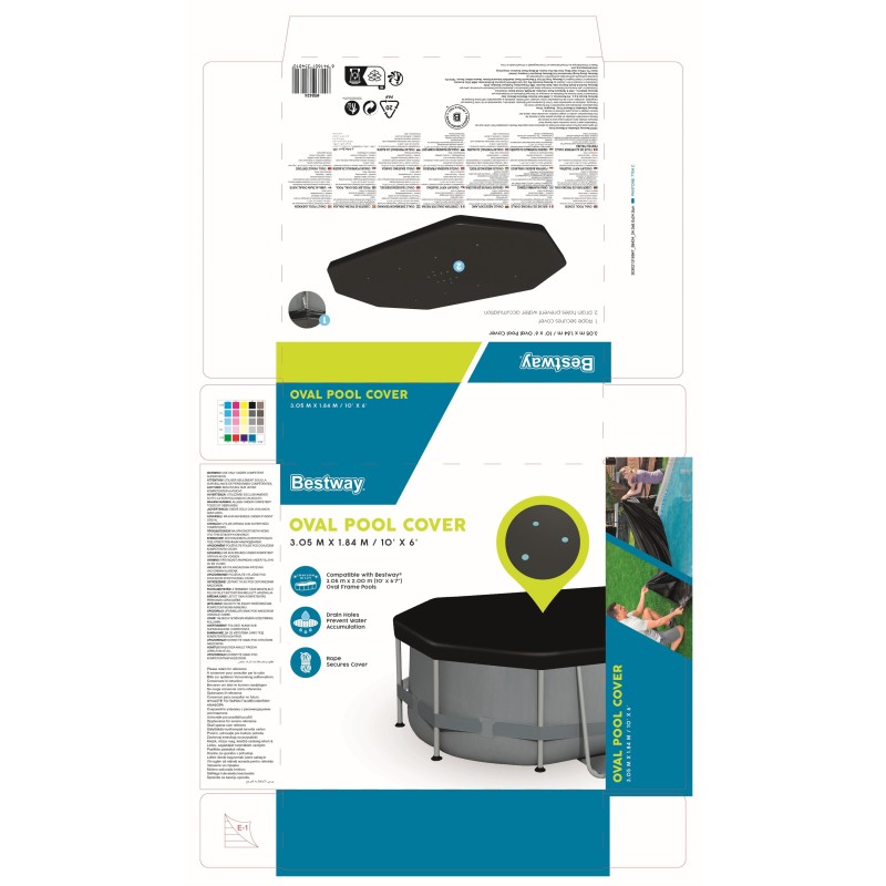Bâche 4 saisons ovale 305x184cm pour piscine Power Steel 305x200cm