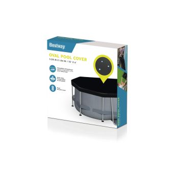 Bâche Ovale Pour Piscine Hors Sol – 305 X 488 Cm – Protection Intempéries Et Débris – Accessoires Inclus