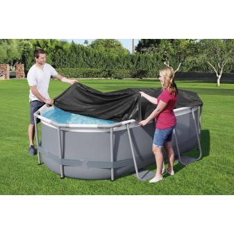 Bâche 4 saisons ovale 305x184cm pour piscine Power Steel 305x200cm
