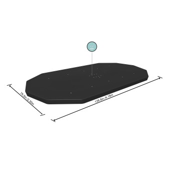 Bâche 4 saisons ovale 418x230cm pour piscine Power Steel  427x250cm