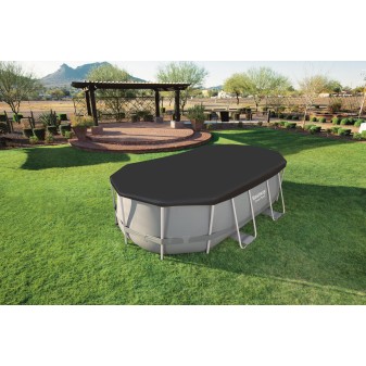 Bâche 4 saisons ovale 418x230cm pour piscine Power Steel  427x250cm