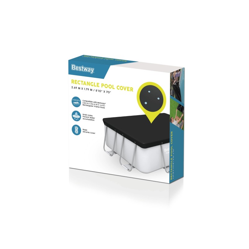 Bâche 4 saisons rectangle 269x179cm pour piscine Power Steel 282x196cm Bâche 4 saisons rectangle 269x179cm pour piscine Power Steel 282x196cm