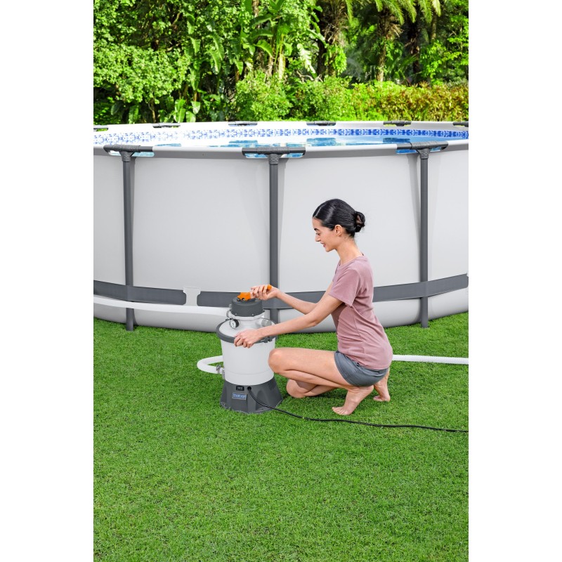 Pompe de filtration à sable 3,028 m3/h avec balles filtrantes Polysphères  (4 sachets)