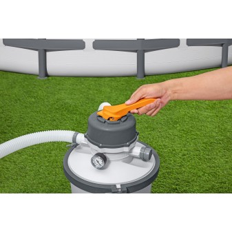 Pompe de filtration à sable 3,028 m3/h avec balles filtrantes Polysphères  (4 sachets)