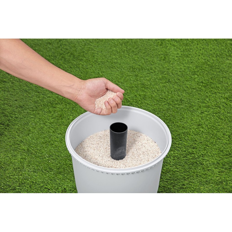 Pompe de filtration à sable 3,028 m3/h avec balles filtrantes Polysphères  (4 sachets)