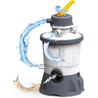 Pompe de filtration à sable 3,028 m3/h avec balles filtrantes Polysphères  (4 sachets)
