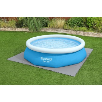 Lot de 9 tapis de sol -  78 x  78 cm - gris