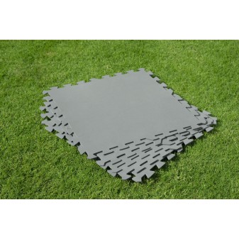 Lot de 9 tapis de sol pour piscine - 50 x 50 cm - gris