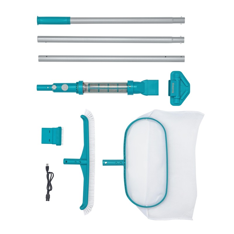 Kit entretien piscine avec aspirateur et épuisette AquaSurge Kit entretien piscine avec aspirateur et épuisette AquaSurge