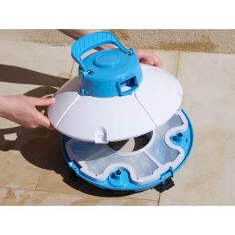 Robot piscine autonome Frisbee bleu - nettoyage fond plat - 5x3m max