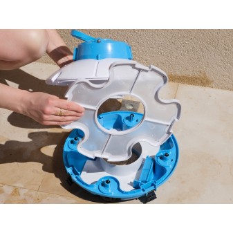 Robot piscine autonome Frisbee bleu - nettoyage fond plat - 5x3m max