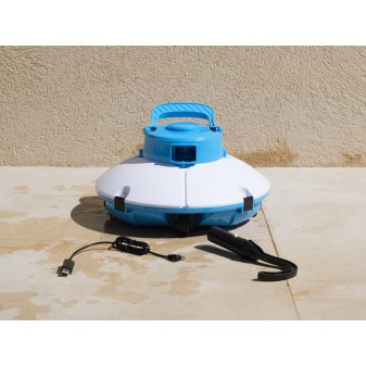 Robot piscine autonome Frisbee bleu - nettoyage fond plat - 5x3m max