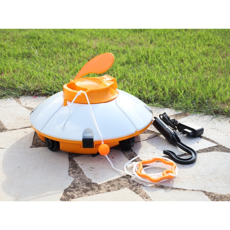 Robot piscine autonome Frisbee orange - nettoyage fond plat - 5x3m max