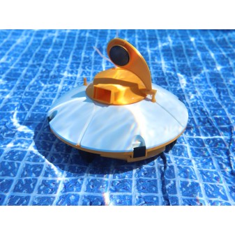 Robot piscine autonome Frisbee orange - nettoyage fond plat - 5x3m max