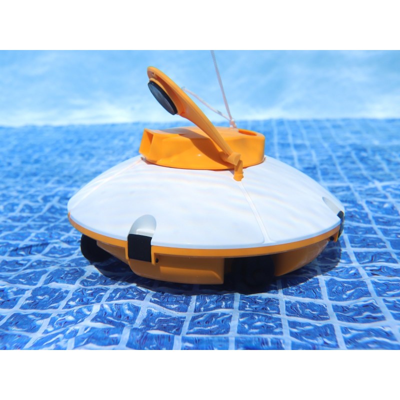 Robot piscine autonome Frisbee orange - nettoyage fond plat - 5x3m max