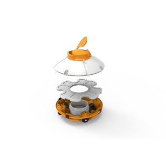 Robot piscine autonome Frisbee orange - nettoyage fond plat - 5x3m max