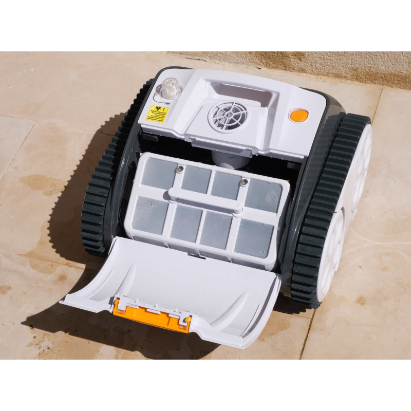 Robot piscine autonome Ruby - nettoyage fond et parois - 8x4 m max