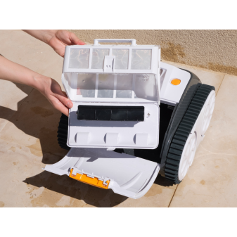 Robot piscine autonome Ruby - nettoyage fond et parois - 8x4 m max