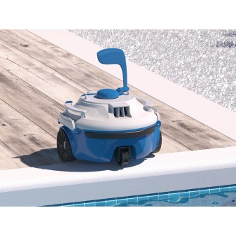 Robot piscine autonome Guppy bleu - nettoyage fond plat - 10m² max