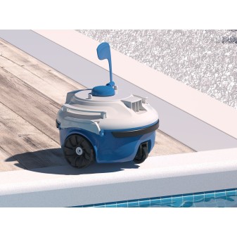 Robot piscine autonome Guppy bleu - nettoyage fond plat - 10m² max