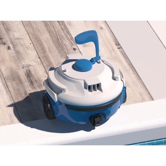 Robot piscine autonome Guppy bleu - nettoyage fond plat - 10m² max