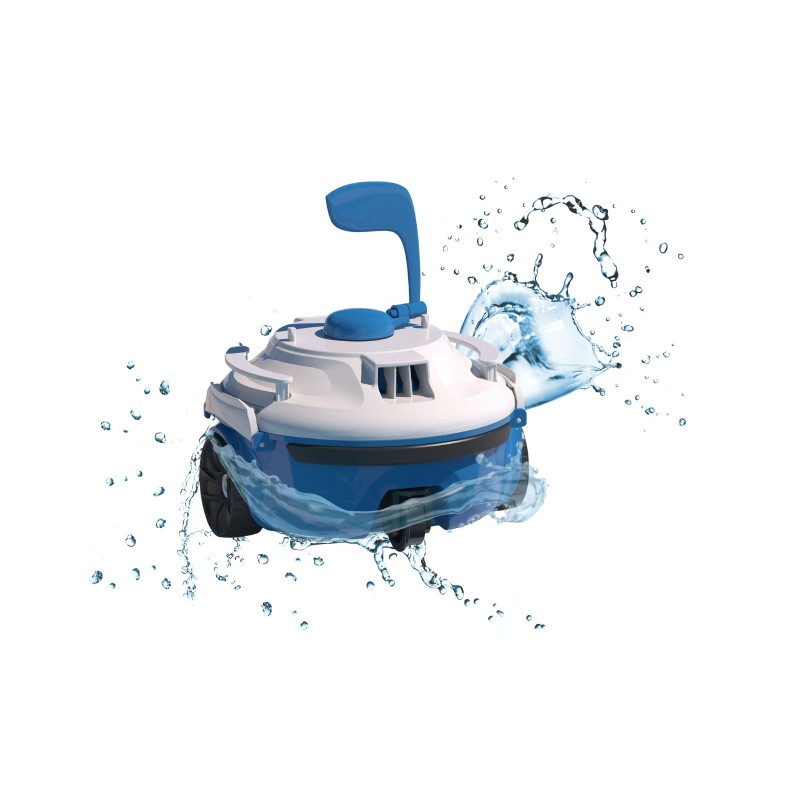 Robot piscine autonome Guppy bleu - nettoyage fond plat - 10m² max