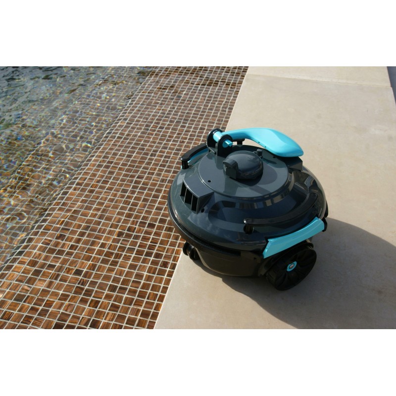 Robot piscine autonome Guppy gris - nettoyage fond plat - 10m² max
