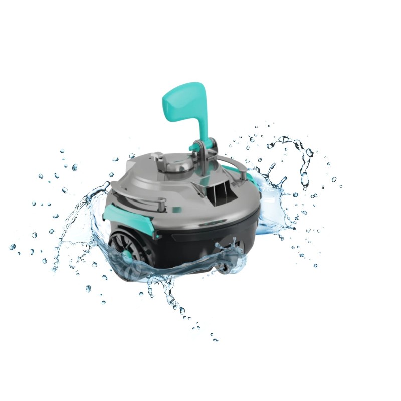 Robot piscine autonome Guppy gris - nettoyage fond plat - 10m² max