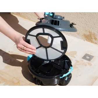 Robot piscine autonome Guppy gris - nettoyage fond plat - 10m² max