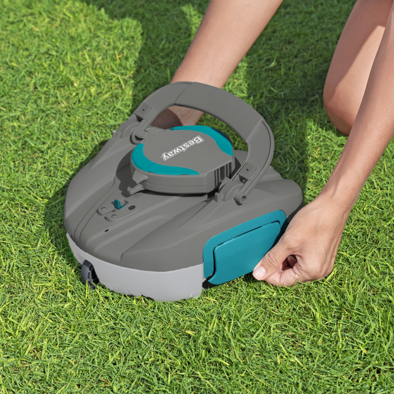 Robot piscine rechargeable Cristal - nettoyage fond plat - 10 m² max