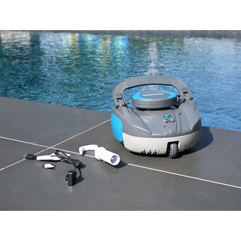 Robot piscine rechargeable Cristal - nettoyage fond plat - 10 m² max