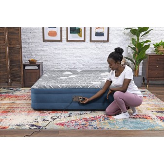Lit gonflable 2 places 203x152x36cm pompe électrique intégrée