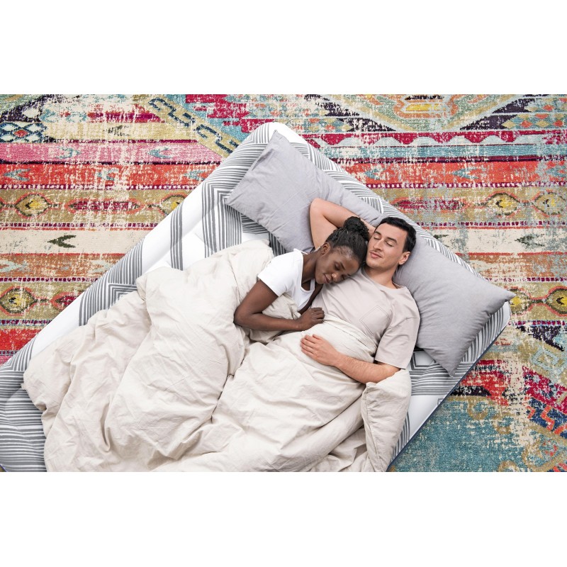 Lit gonflable 2 places 203x152x36cm pompe électrique intégrée