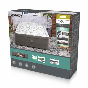 Lit gonflable 2 places 203 x 152 x 56 cm pompe électrique intégrée