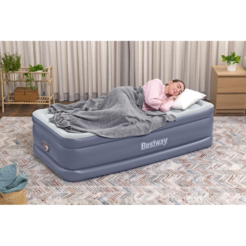Lit gonflable 1 place 191 x 97 x 51 cm pompe électrique intégrée Lit gonflable 1 place 191 x 97 x 51 cm pompe électrique intégrée