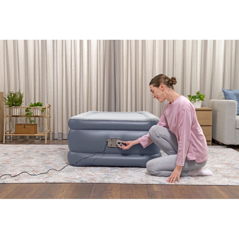 Lit gonflable 1 place 191 x 97 x 51 cm pompe électrique intégrée Lit gonflable 1 place 191 x 97 x 51 cm pompe électrique intégrée