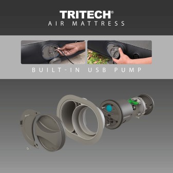 Matelas gonflable 1 place à pompe électrique USB