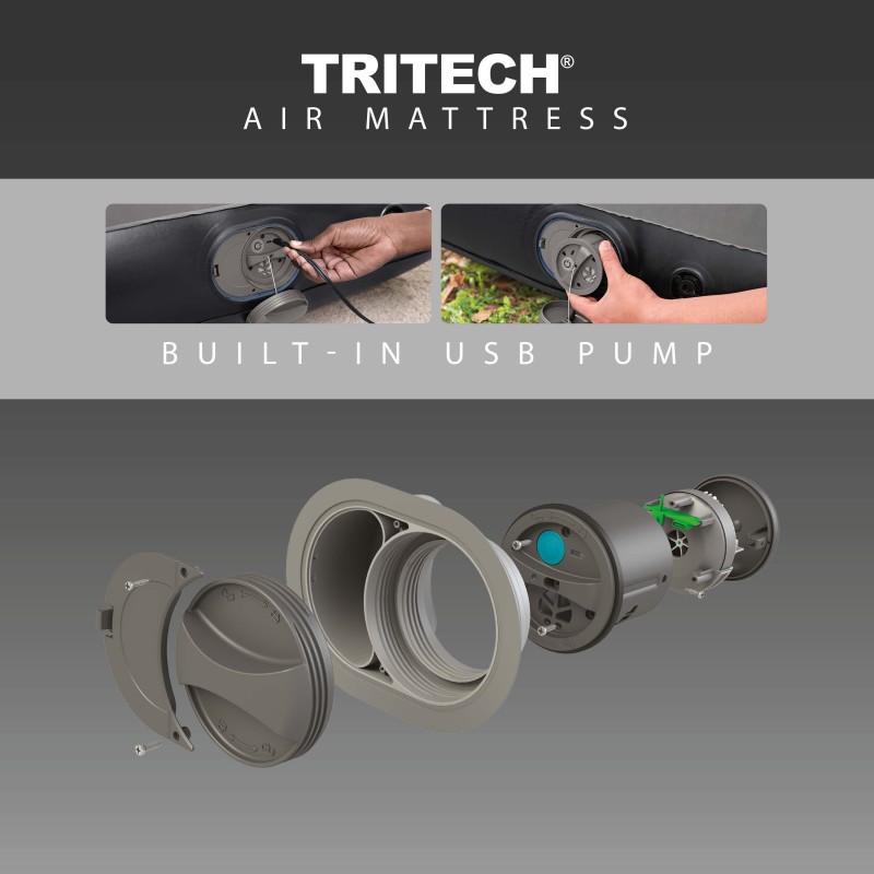 Matelas gonflable 1 place à pompe électrique USB