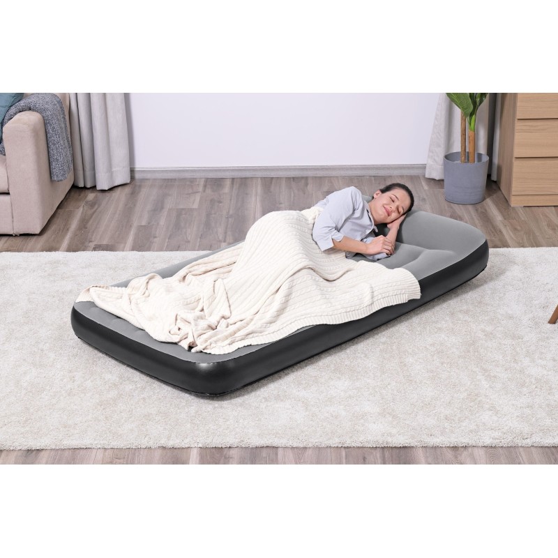 Matelas gonflable 1 place 188 x 99 x 30 cm pompe électrique intégrée