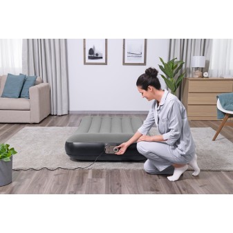 Matelas gonflable 1 place 188 x 99 x 30 cm pompe électrique intégrée