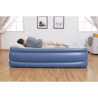 Lit gonflable 2 places Tritech pompe électrique intégrée 203x152x56cm