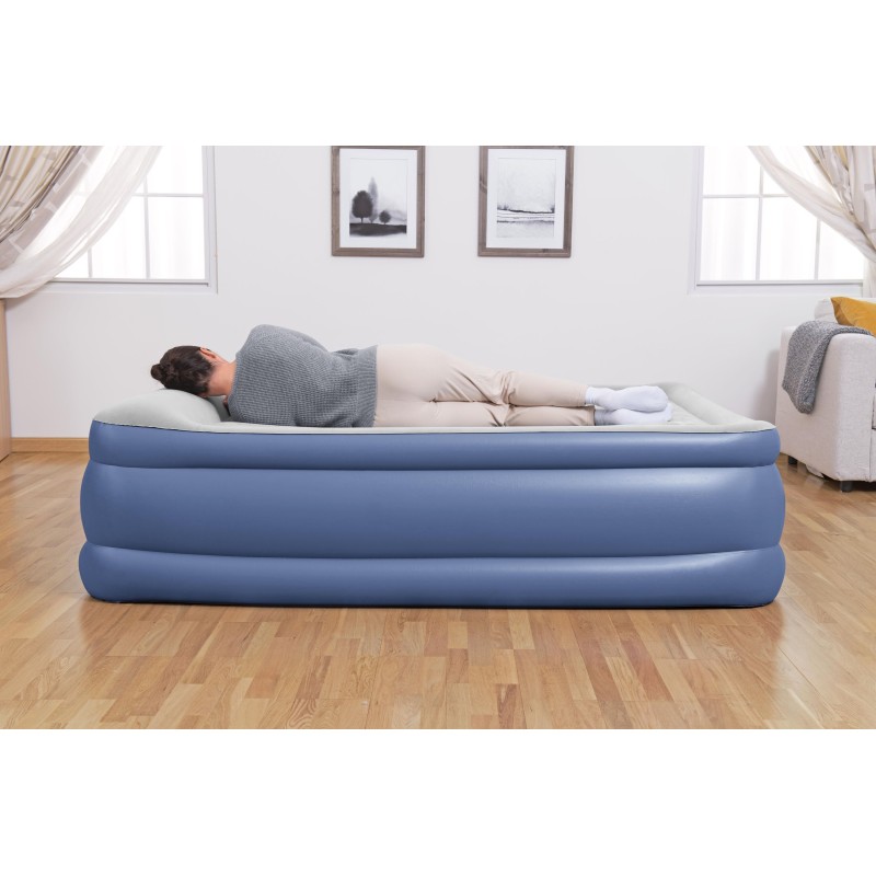 Lit gonflable 2 places Tritech pompe électrique intégrée 203x152x56cm