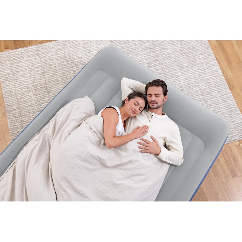 Lit gonflable 2 places Tritech pompe électrique intégrée 203x152x56cm