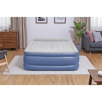 Lit gonflable 2 places Tritech pompe électrique intégrée 203x152x56cm