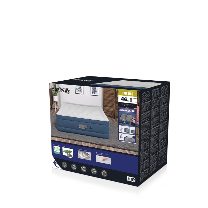 Lit gonflable 2 places 203 x 152 x 46 cm pompe électrique AlwayzAire