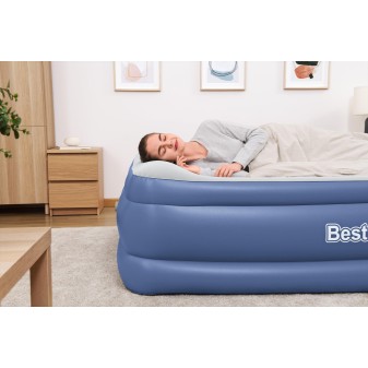 Lit gonflable 2 places Tritech pompe électrique intégrée 203x152x61cm