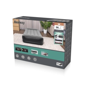 Lit gonflable 1 place 191 x 97 x 36 cm avec pompe électrique intégrée